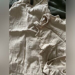 Muslin Burts Bees mom/baby matching set - M for momma and 6 - 9 months for baby